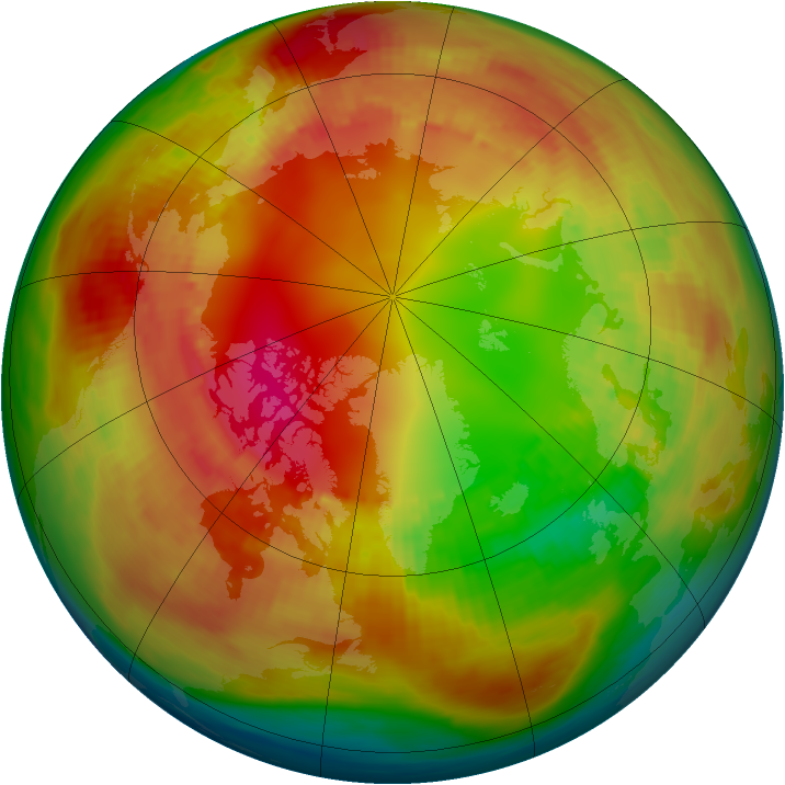 Arctic ozone map for 08 February 1979